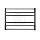 600x850x120mm Square Matt Black Electric Heated Towel Rack 6 Bars